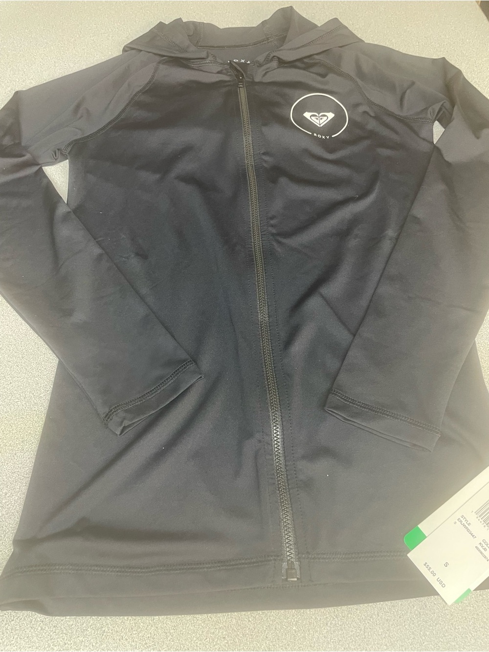Roxy Black Full-Zip Performance Hoodie